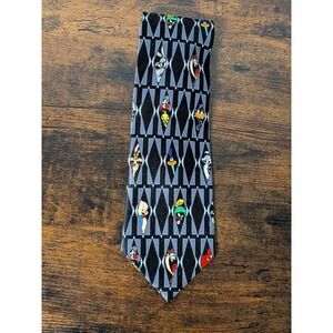 Looney Tunes Tie Classic Tie Looney Tunes Characters Korea Made Vintage 58"